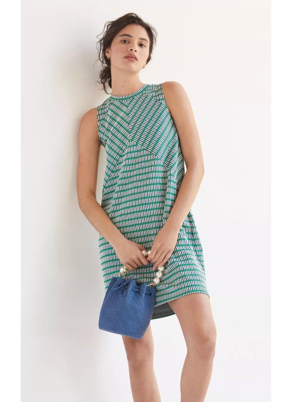 Maeve Seamed Jacquard Mini Dress S $128